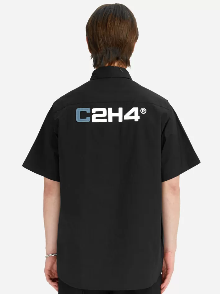 Hot C2H4 Staff Uniform Logo Shirt Black