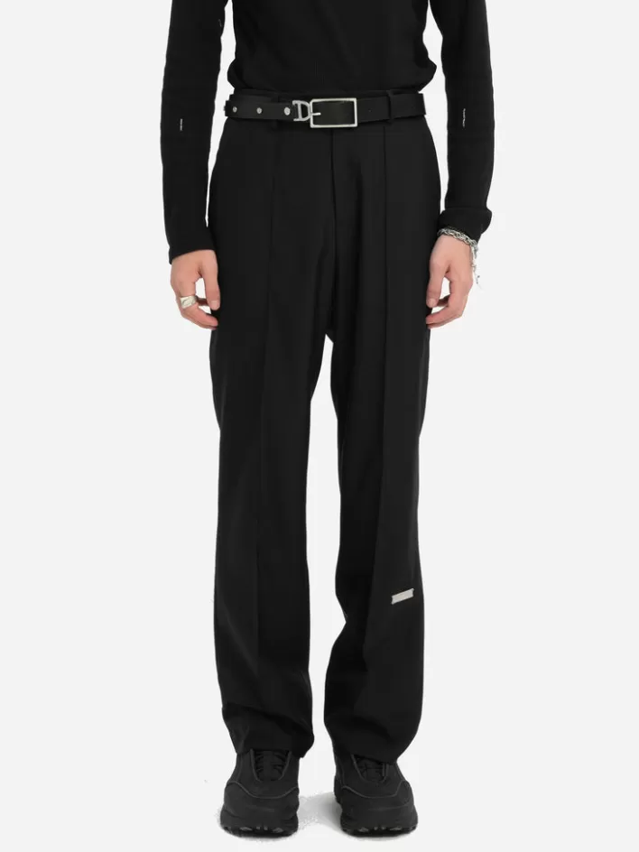 Online C2H4 Staff Uniform Raw Edge Tailored Trousers Solemn Black