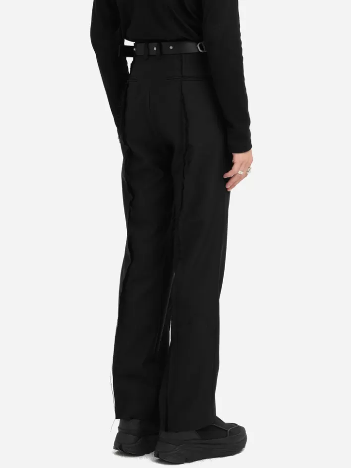 Online C2H4 Staff Uniform Raw Edge Tailored Trousers Solemn Black