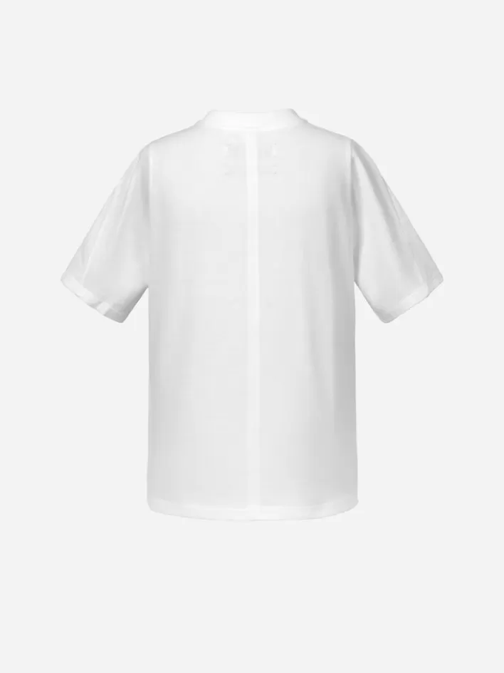 Sale C2H4 Staff Uniform Shoulder Interlaced T-Shirt White