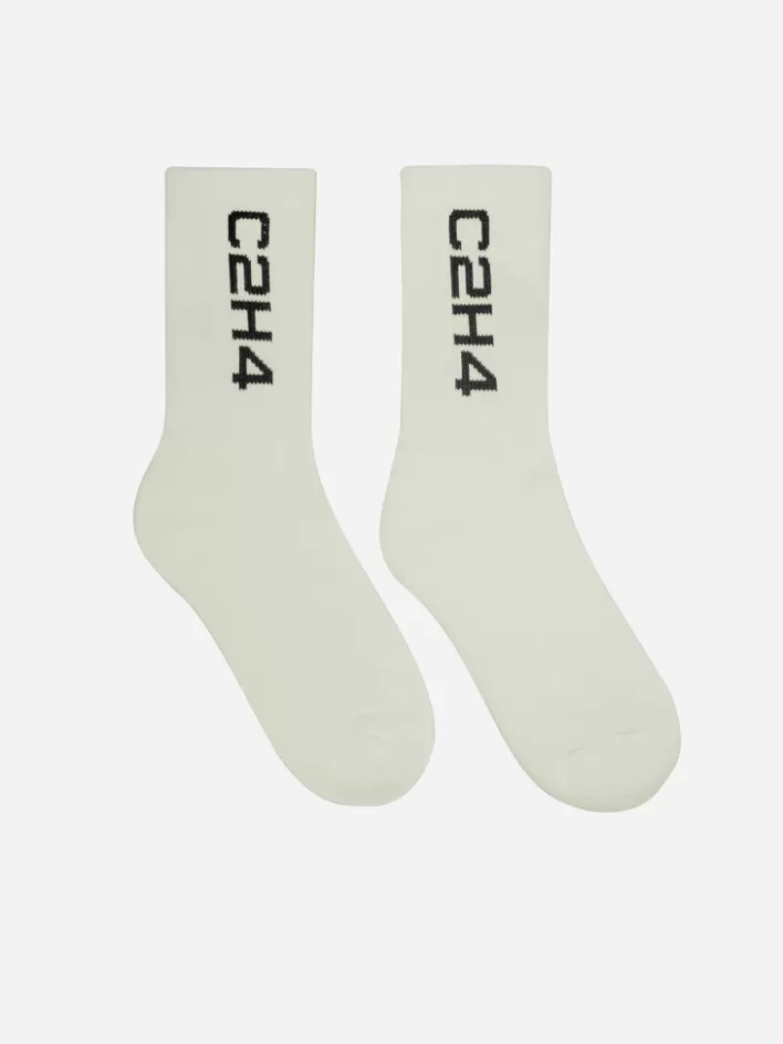 Shop C2H4 Staff Uniform Spray Dye Logo Socks Graphite Gray