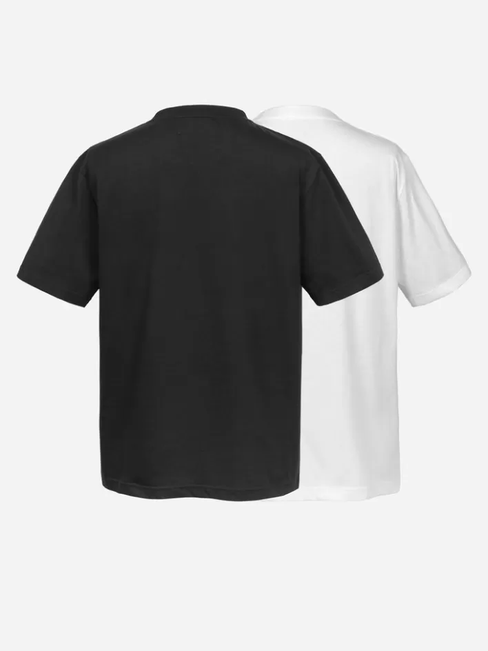 Cheap C2H4 Staff Uniform Standard 2-Pack T-Shirts Black&White