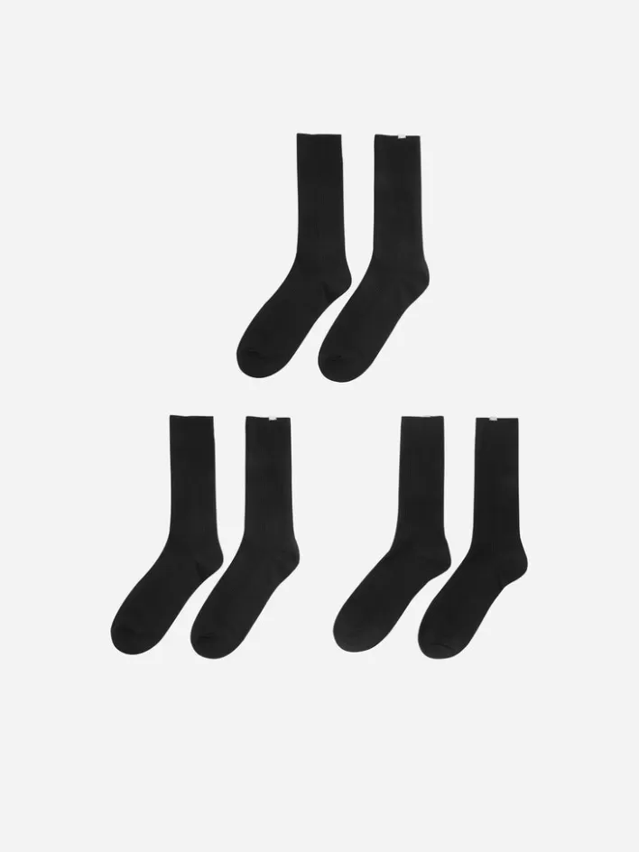 Outlet C2H4 Staff Uniform Standard 3-Pack Socks Black