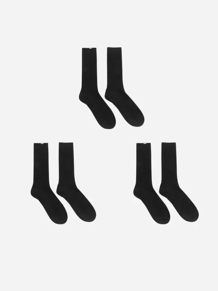 Outlet C2H4 Staff Uniform Standard 3-Pack Socks Black